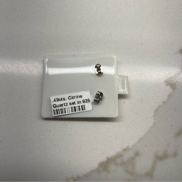 Sterling silver 925 Citrine Earrings - Picture 4 of 8